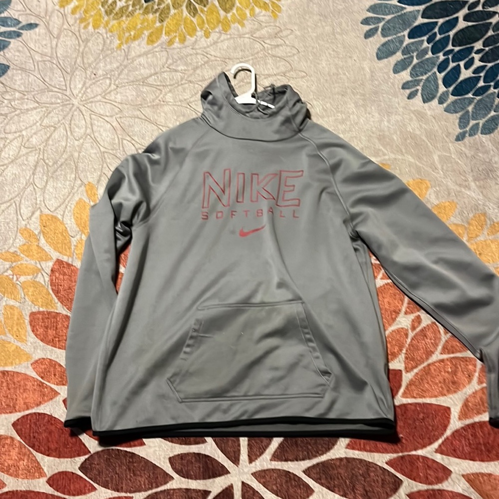 gray nike softball hoodie